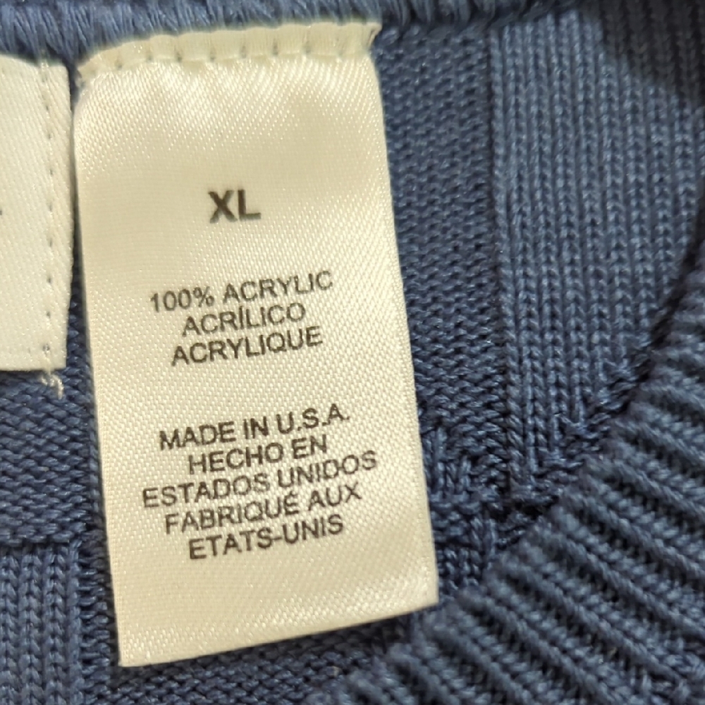 💙 Textured Knit Short Sleeve Pullover – Blue | Size XL | Fred Dunner 💙 - Picture 13 of 16
